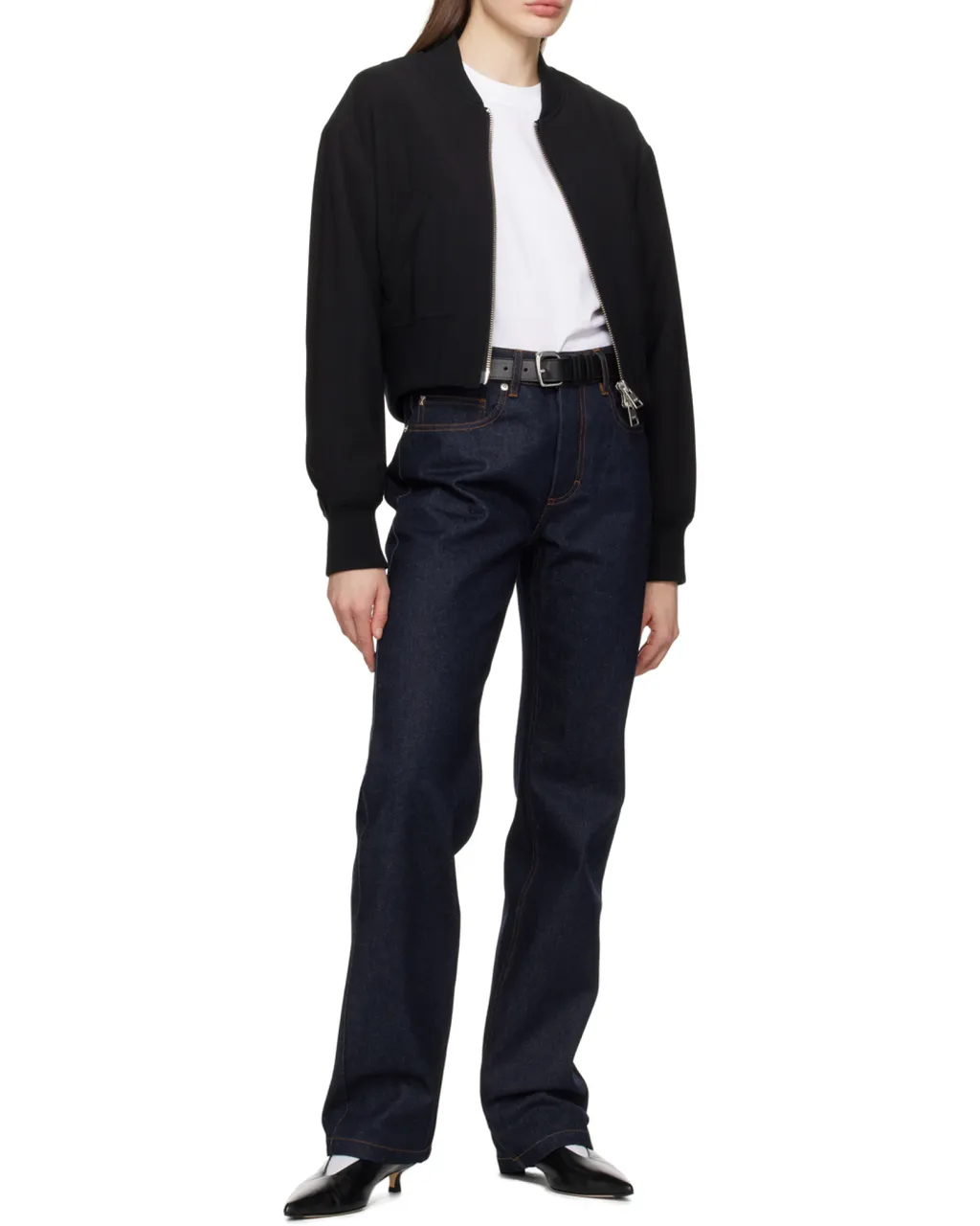 Logo Patch Straight-Leg Jeans