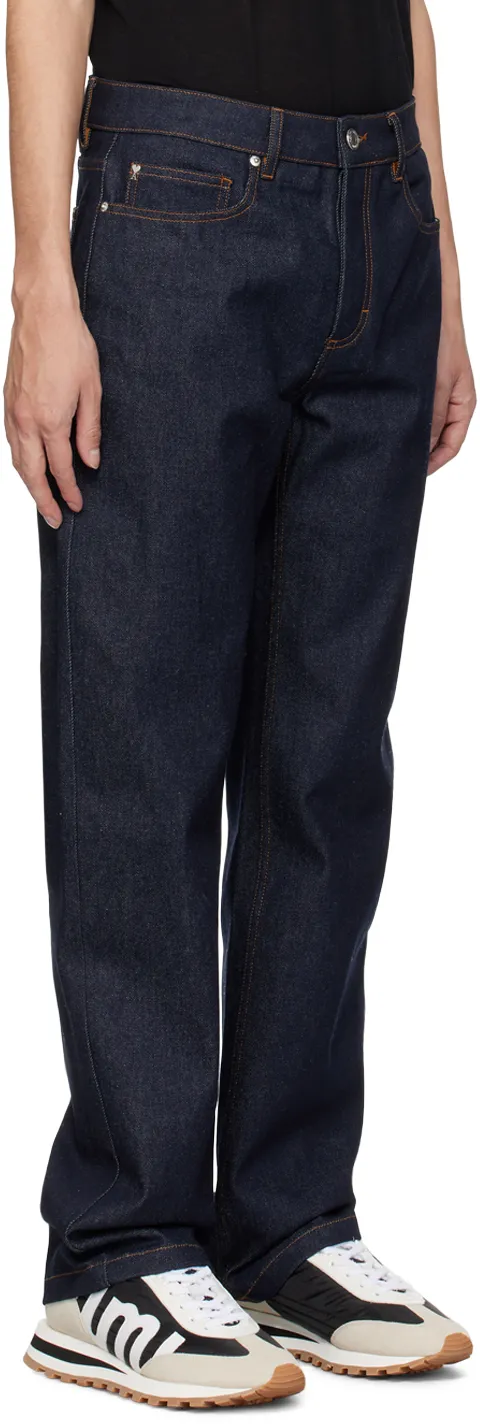Logo Patch Straight-Leg Jeans