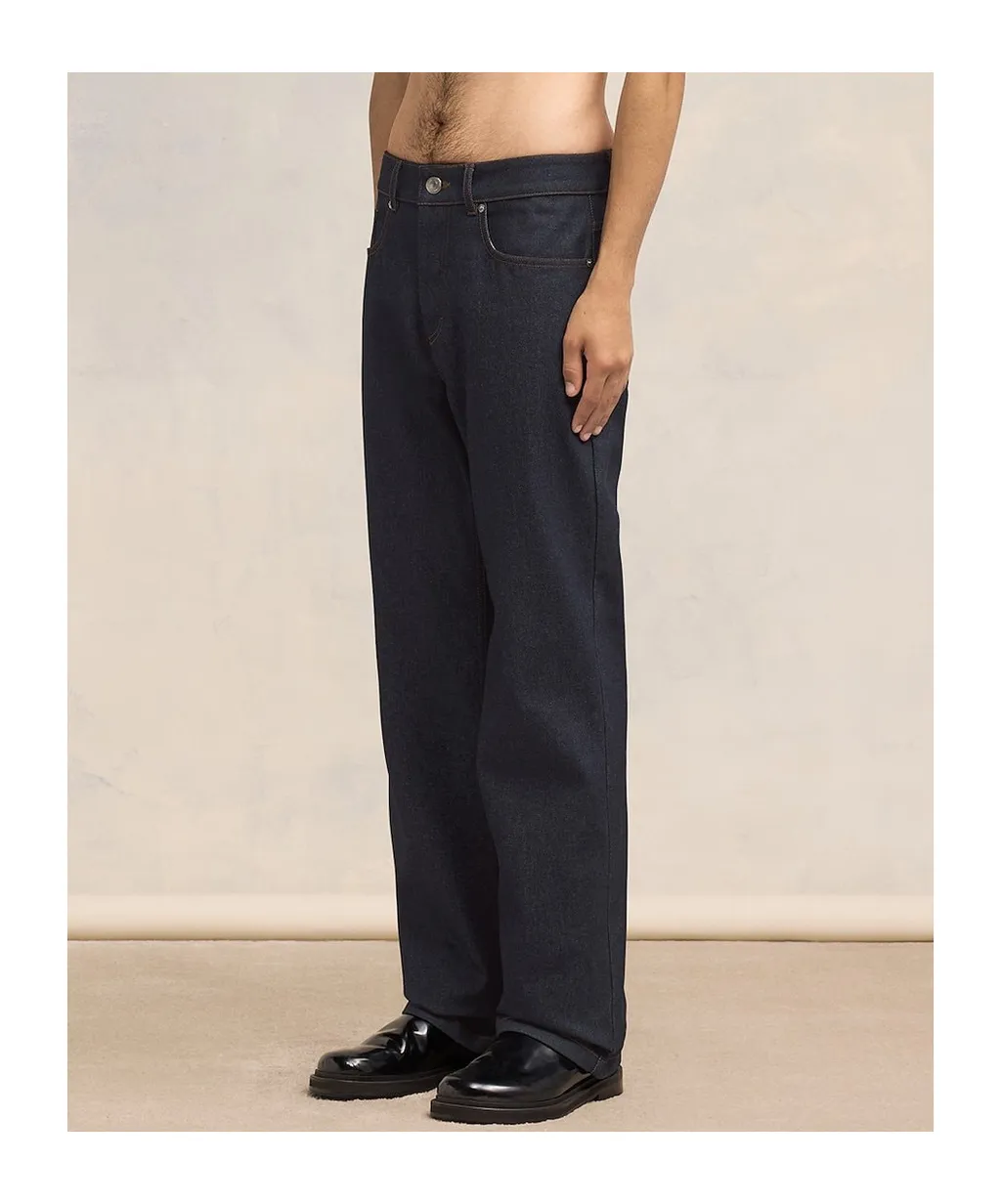 Logo Patch Straight-Leg Jeans
