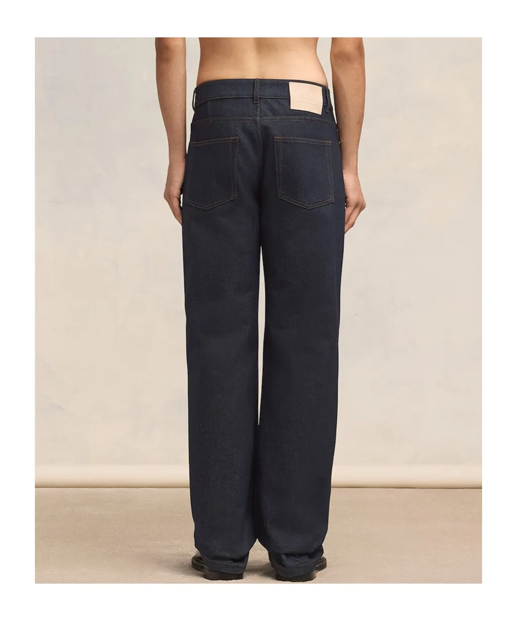 Logo Patch Straight-Leg Jeans