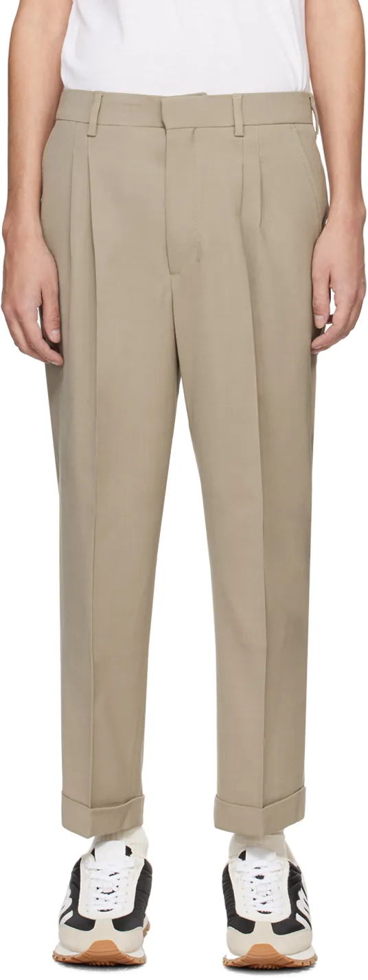 Pleat Detailed Tapered Trousers