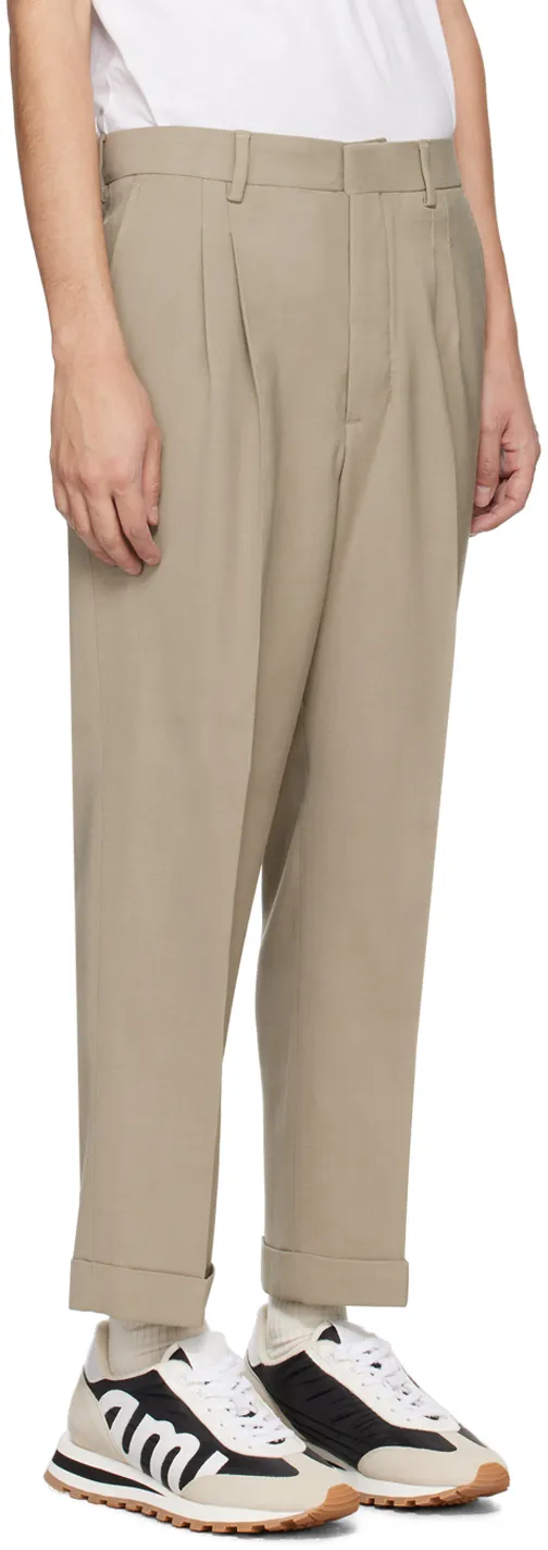 Pleat Detailed Tapered Trousers