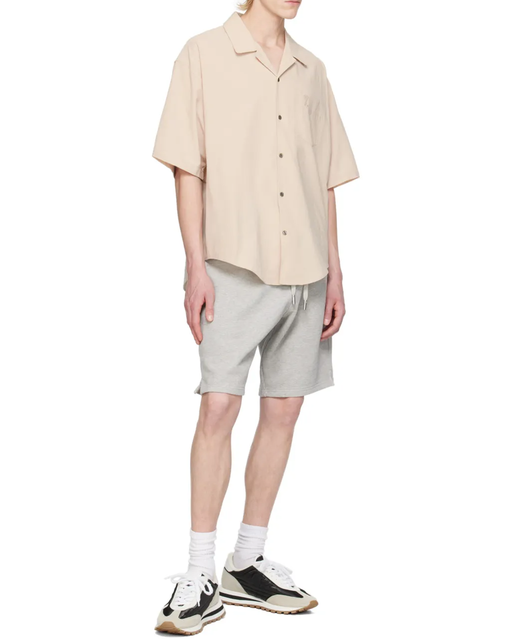 Ami De Coeur Logo Embroidered Drawstring Knitted Shorts