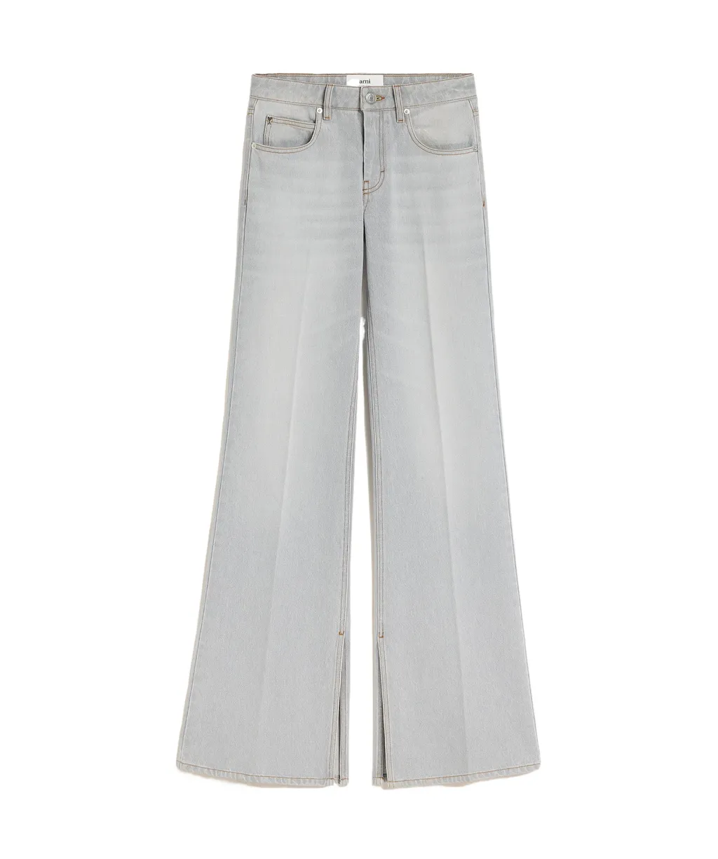 Slitted Flared Jeans