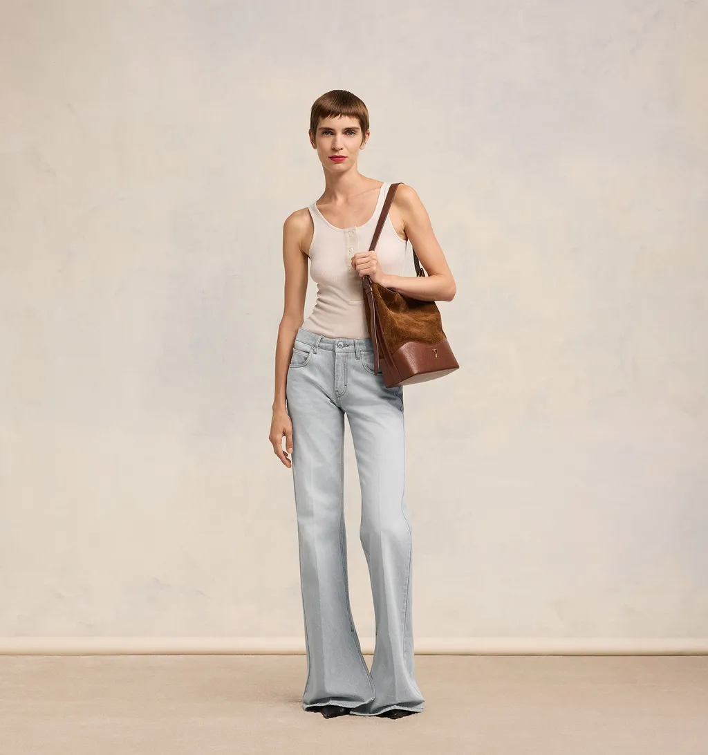 Slitted Flared Jeans