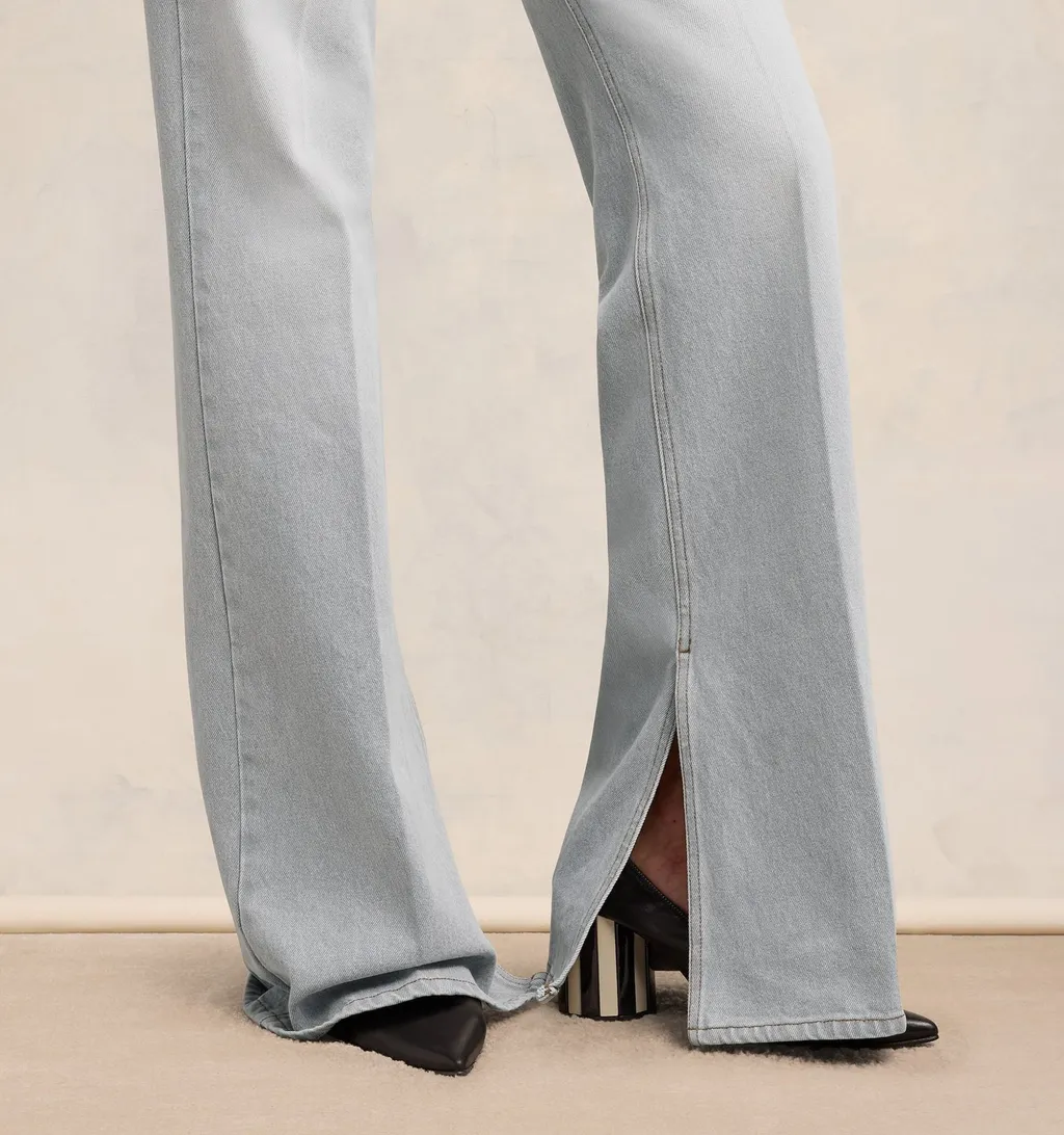 Slitted Flared Jeans
