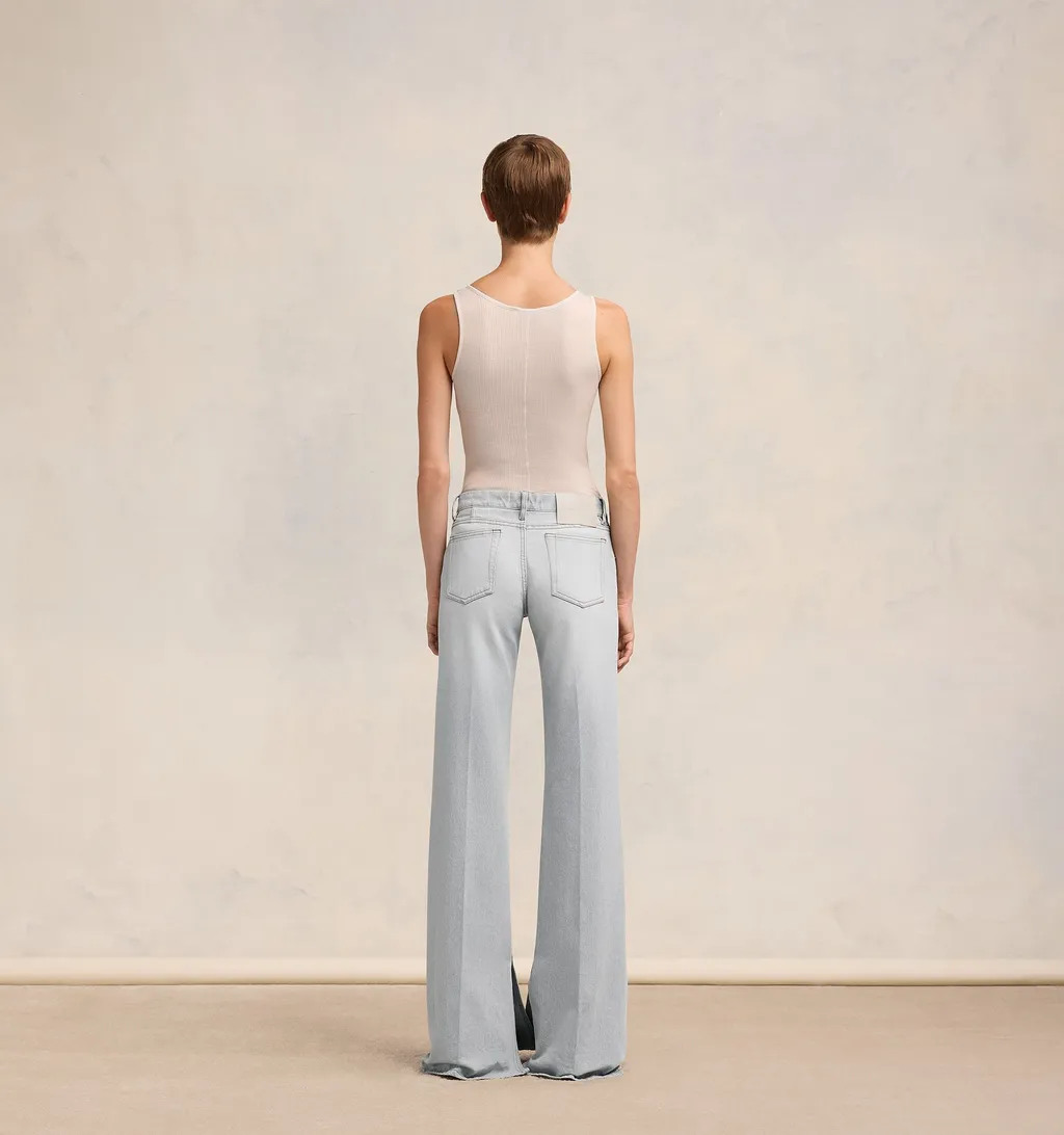Slitted Flared Jeans