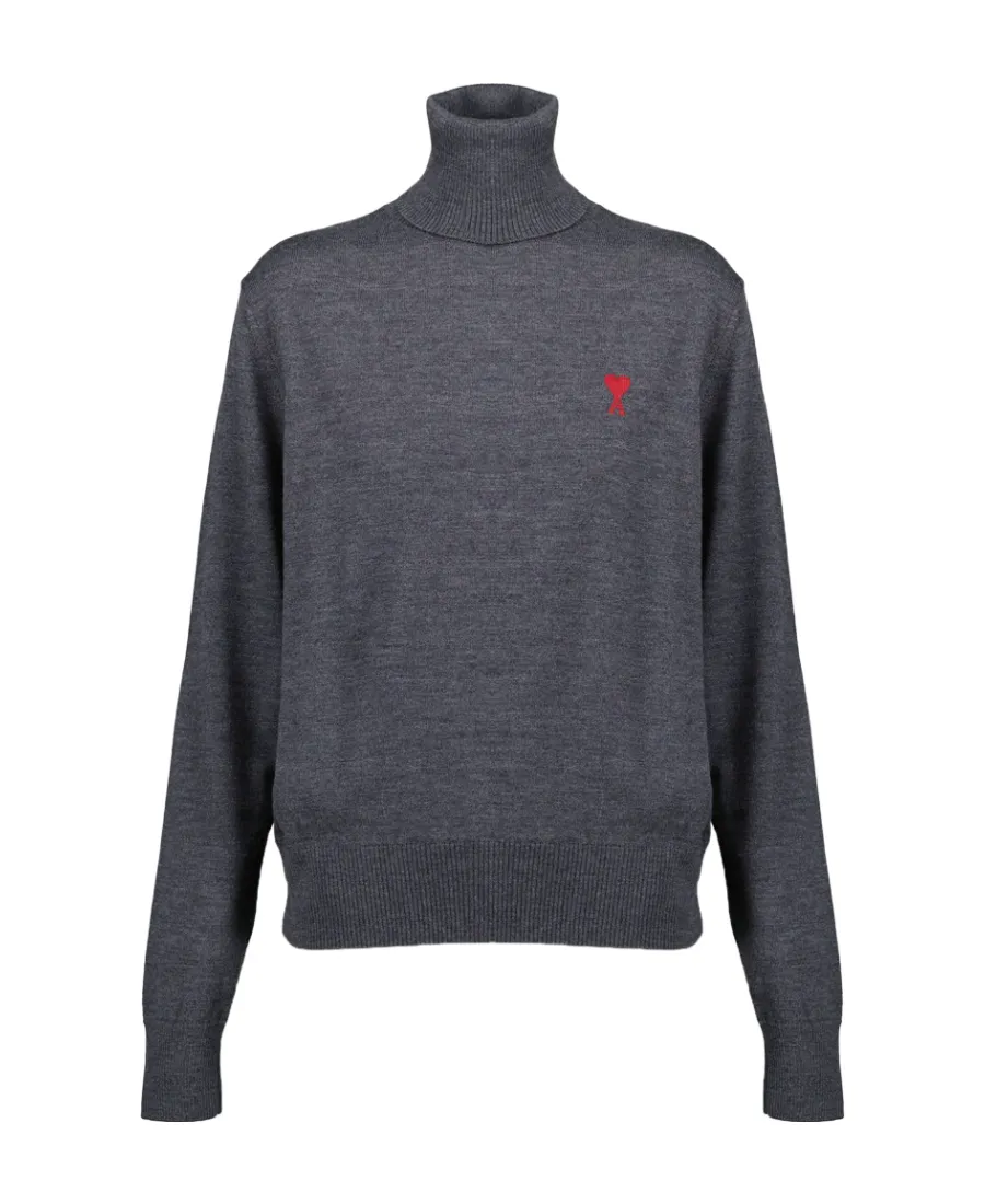 Ami De Coeur High Neck Knitted Jumper