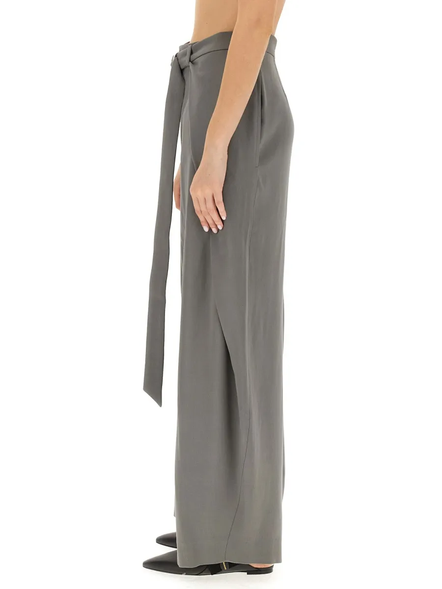 Belted Wide Leg Pants
