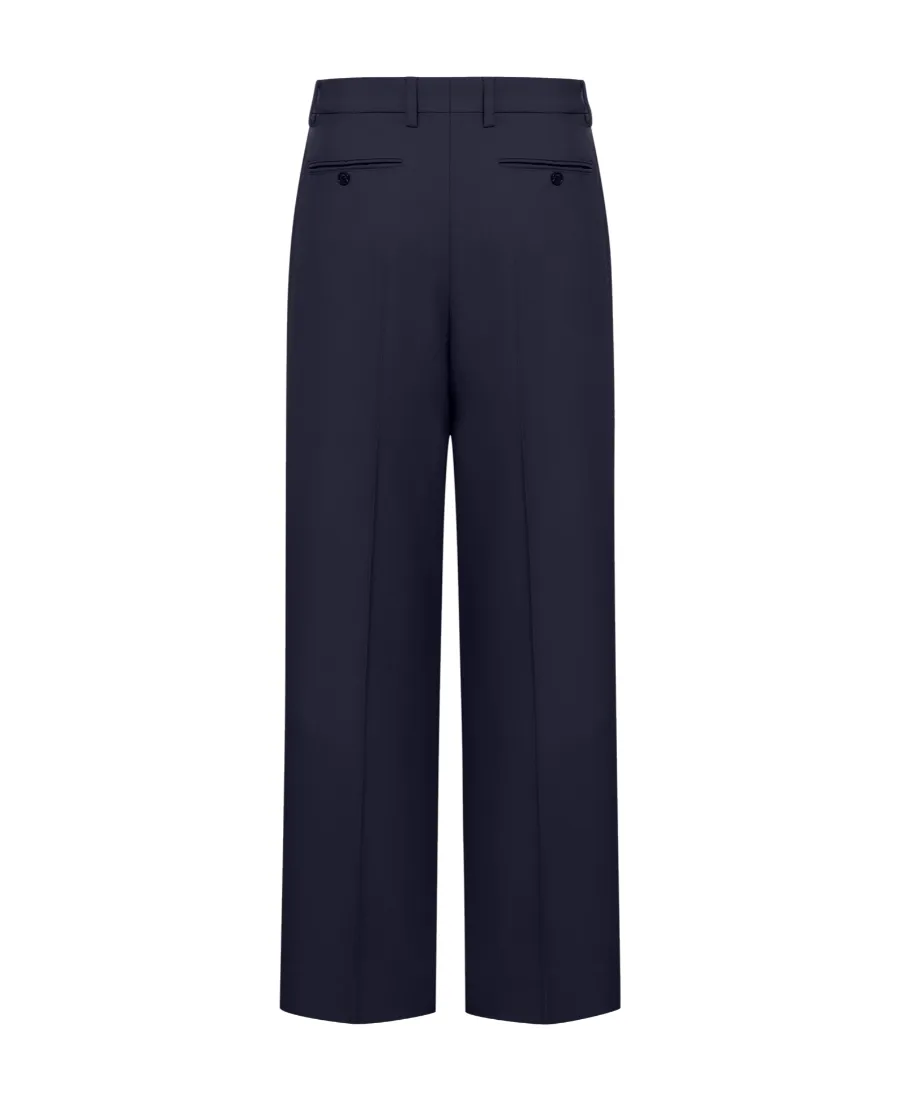 Pleat Detailed Straight-Leg Trousers