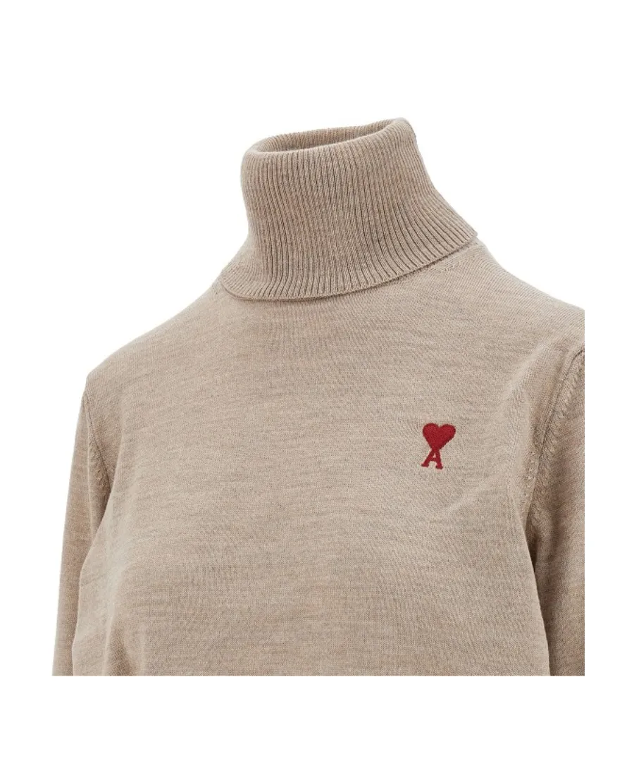 Ami De Coeur High Neck Knitted Jumper