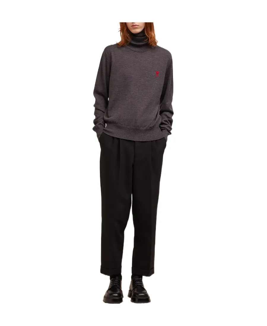 Logo Embroidered Knitted Jumper