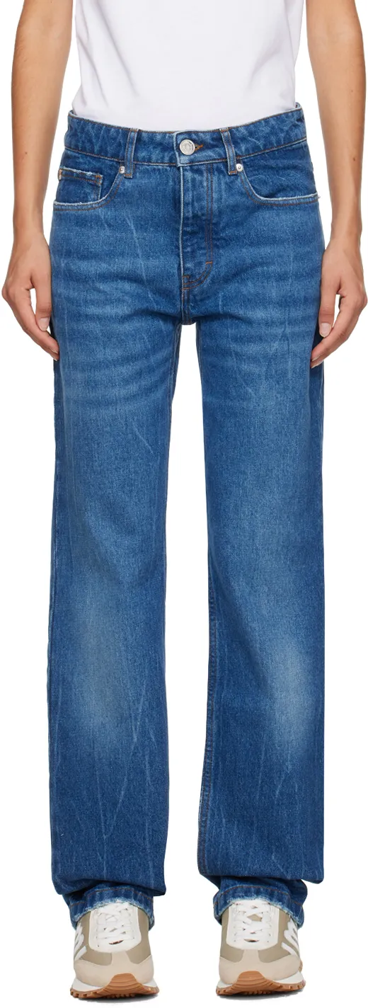 Logo Patch Used Effect Jeans