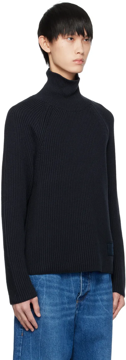 High Neck Ribbed Jumper