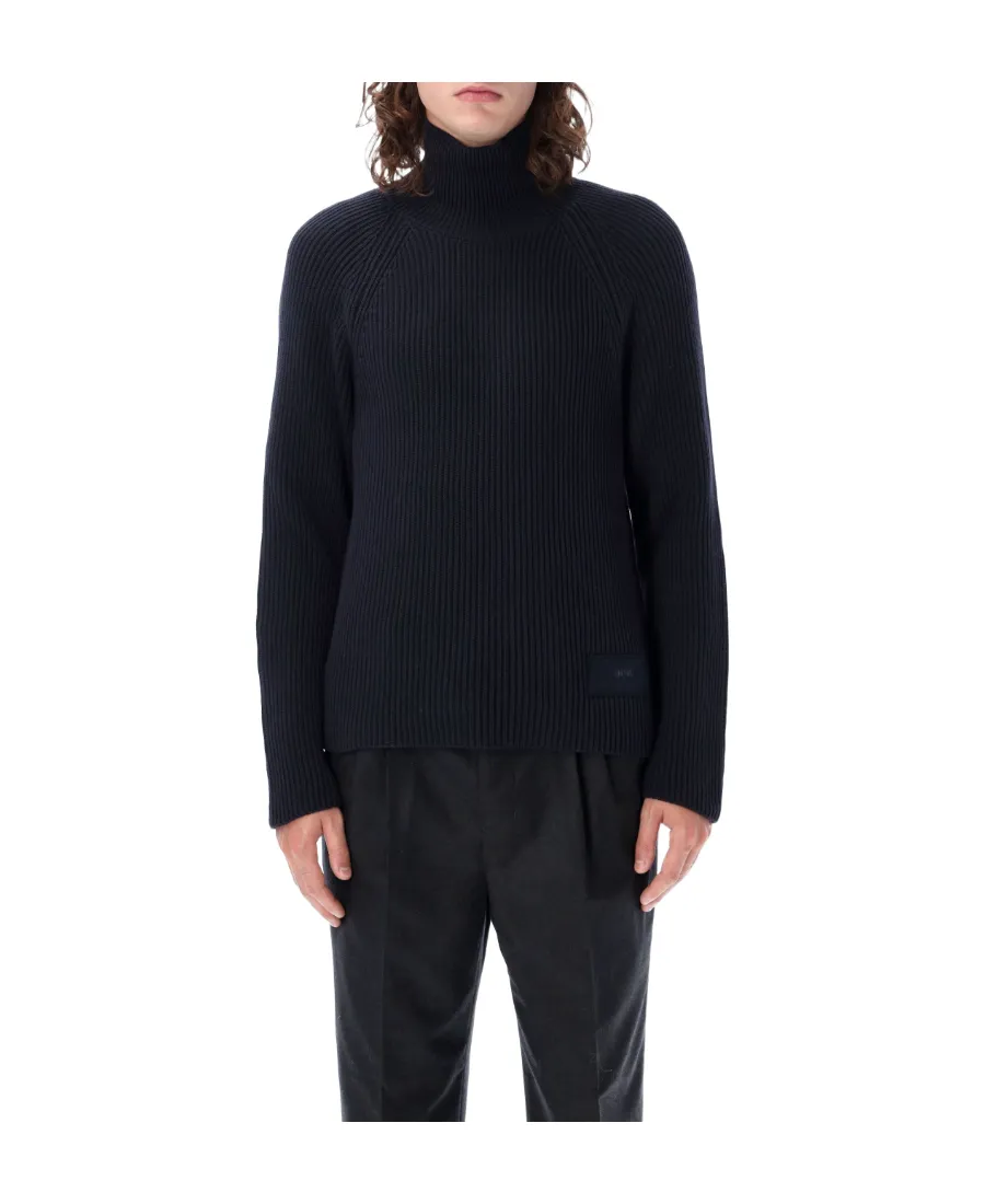 High Neck Ribbed Jumper