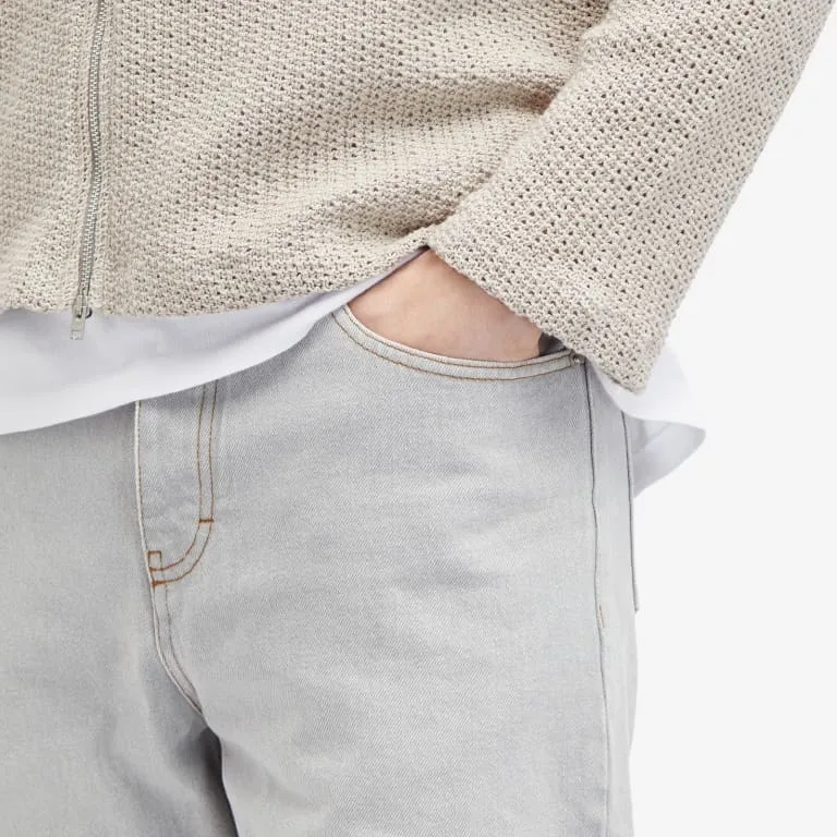 Logo Patch Straight Leg Jeans