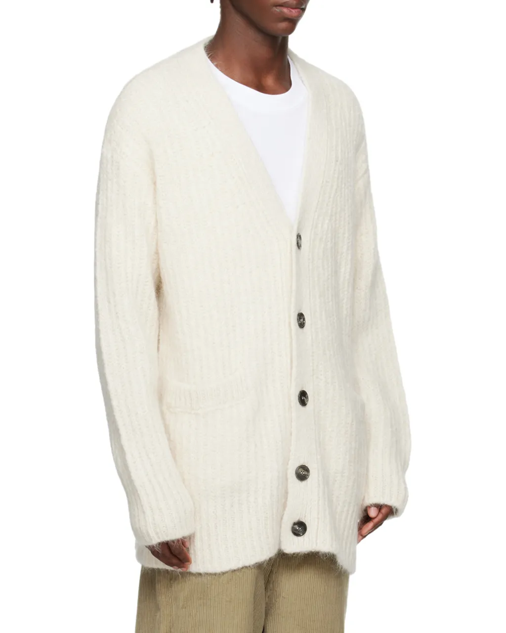 V-Neck Ribbed Cardigan