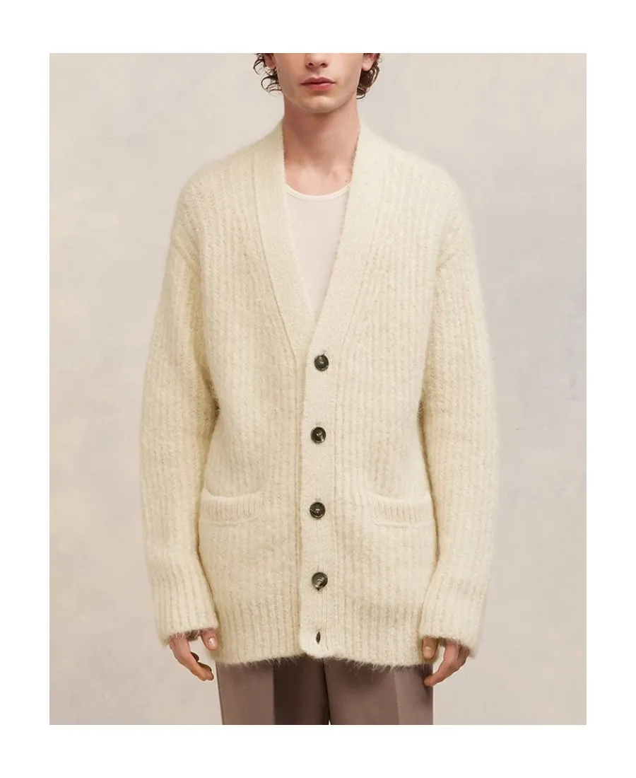 V-Neck Ribbed Cardigan
