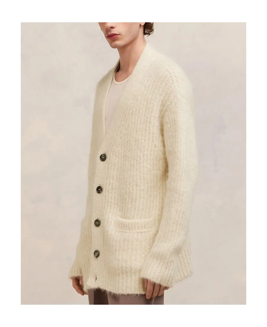 V-Neck Ribbed Cardigan