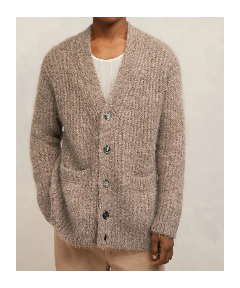 V-Neck Ribbed Cardigan