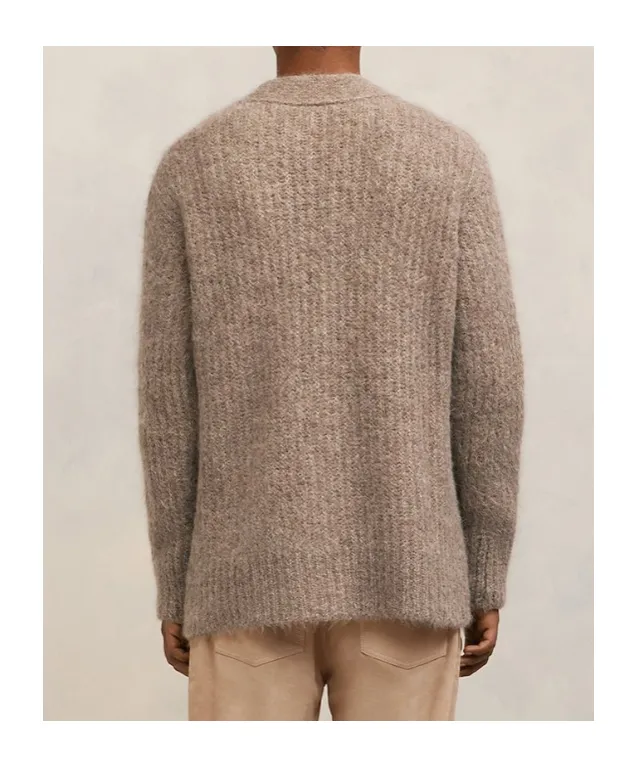 V-Neck Ribbed Cardigan