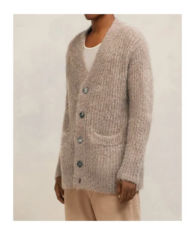 V-Neck Ribbed Cardigan
