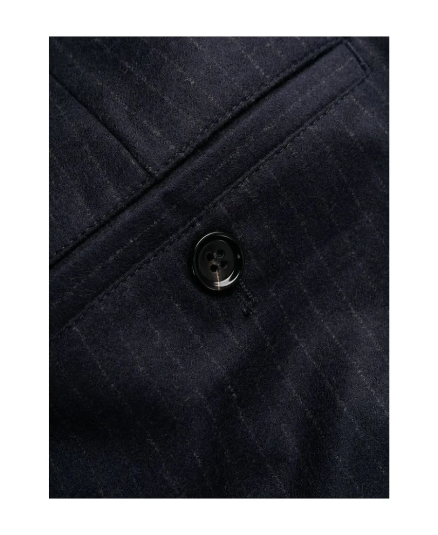 Belt-Loop Striped Casual Pants
