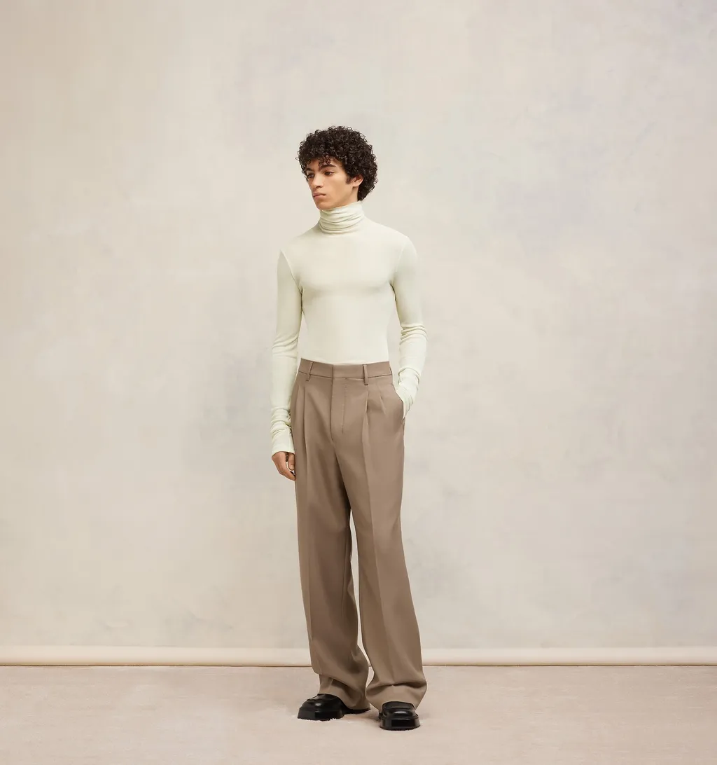 Semi-Sheer Roll-Neck Ribbed-Knit Jumper