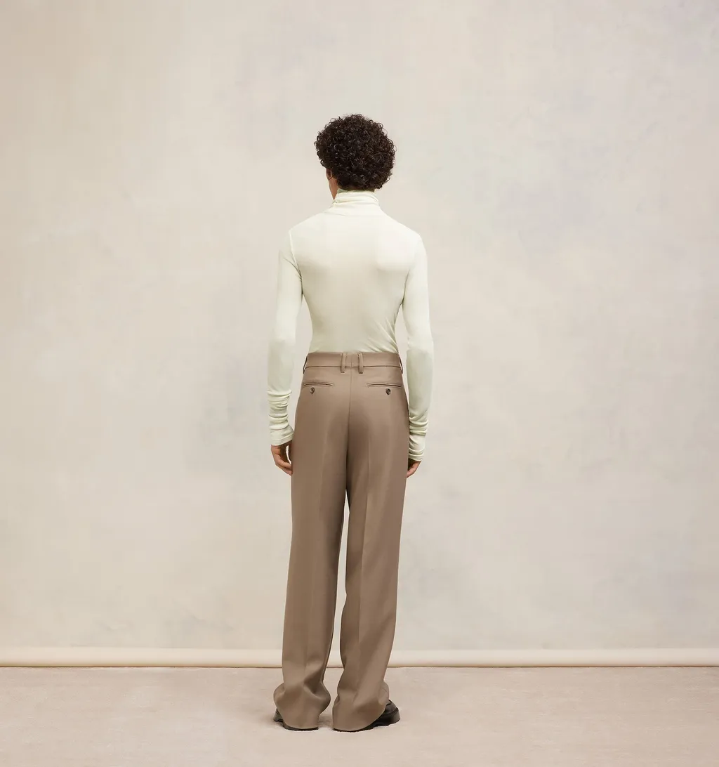Semi-Sheer Roll-Neck Ribbed-Knit Jumper