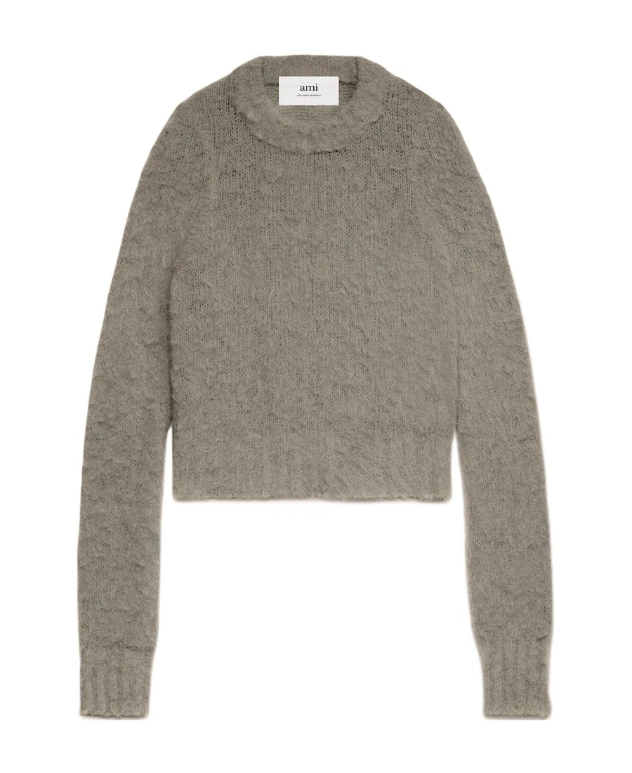 Brushed Crewneck Knitted Jumper