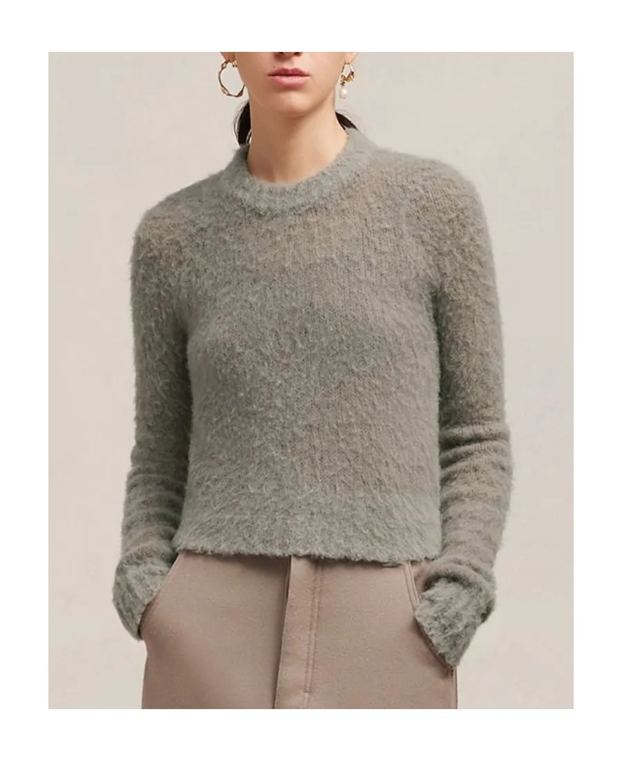 Brushed Crewneck Knitted Jumper