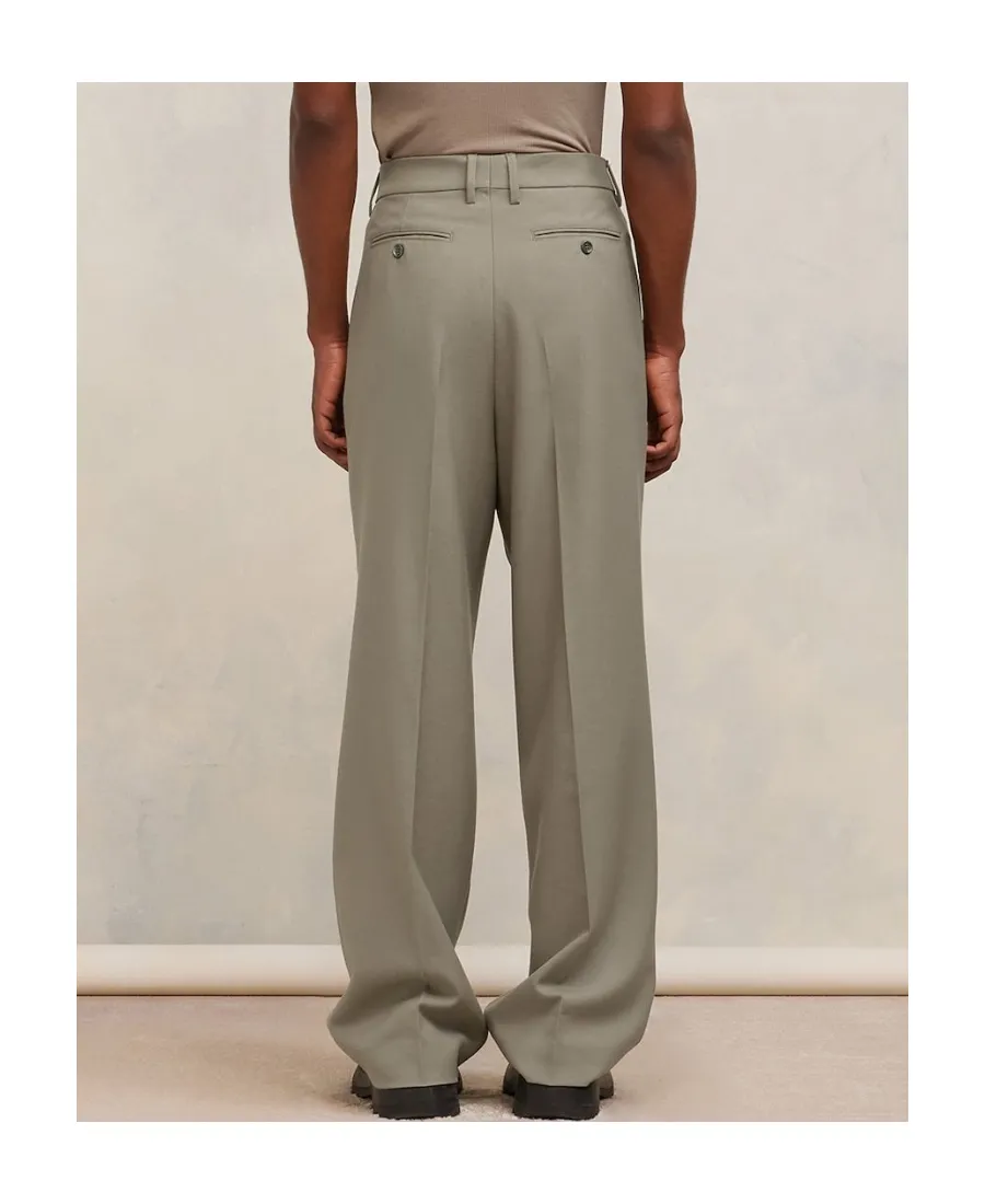 Pleat Detailed Straight-Leg Trousers