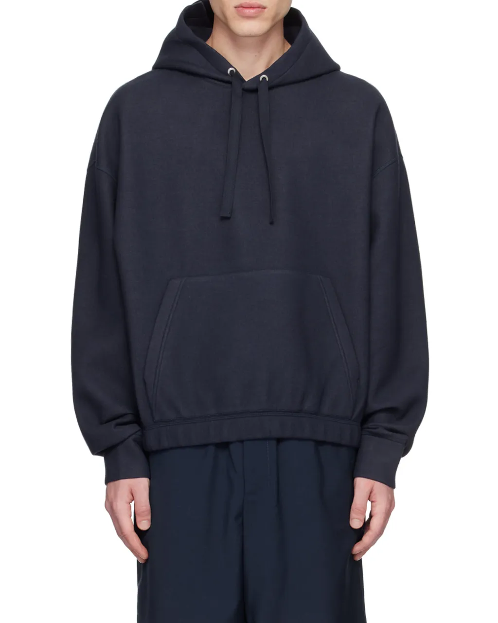 Drop-Shoulder Drawstring Hoodie