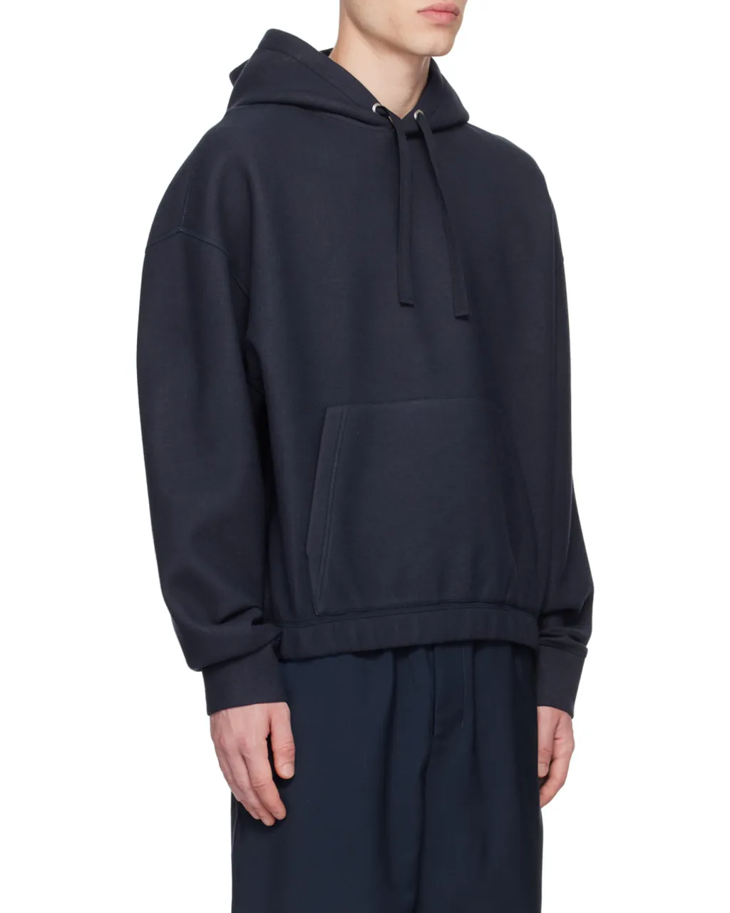 Drop-Shoulder Drawstring Hoodie