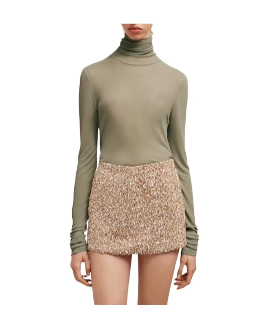 Ribbed Turtleneck Knitted Jumper