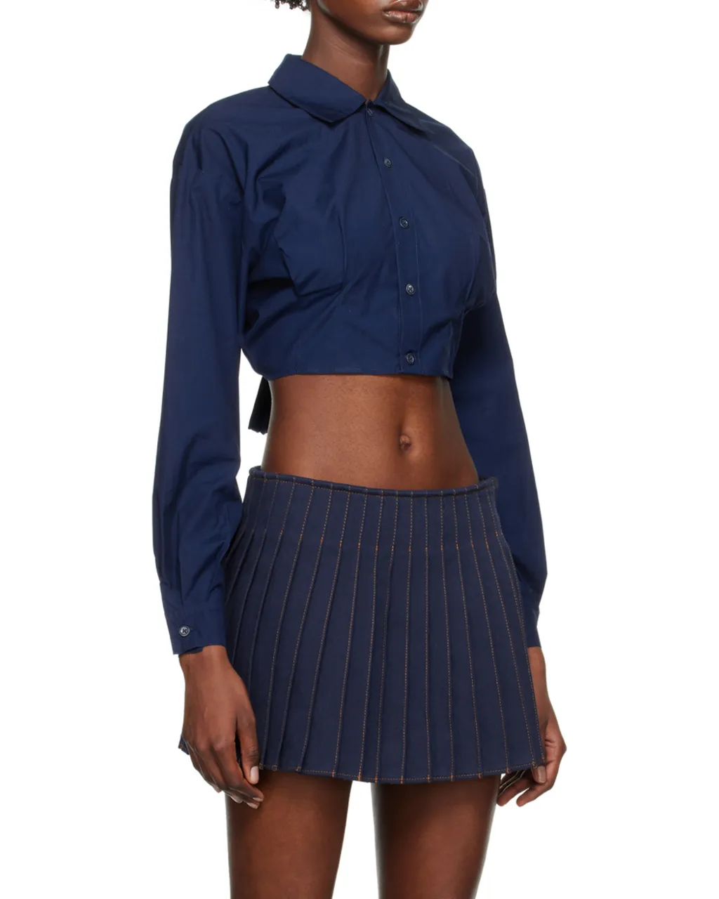 Long-Sleeved Cropped Shirt