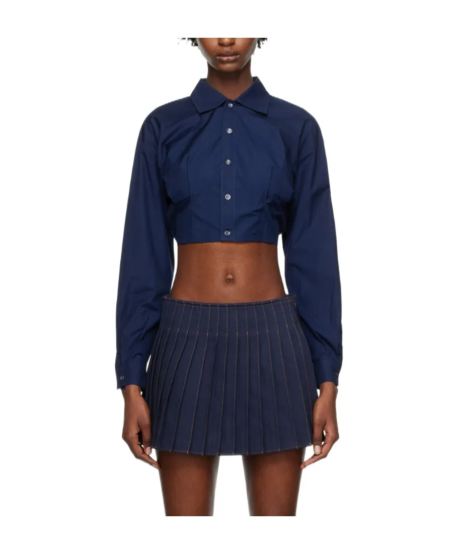 Long-Sleeved Cropped Shirt