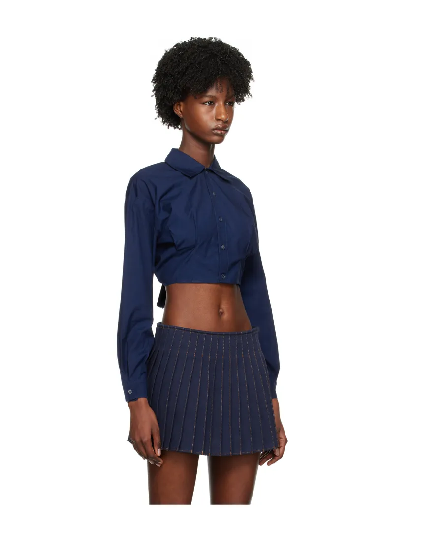 Long-Sleeved Cropped Shirt