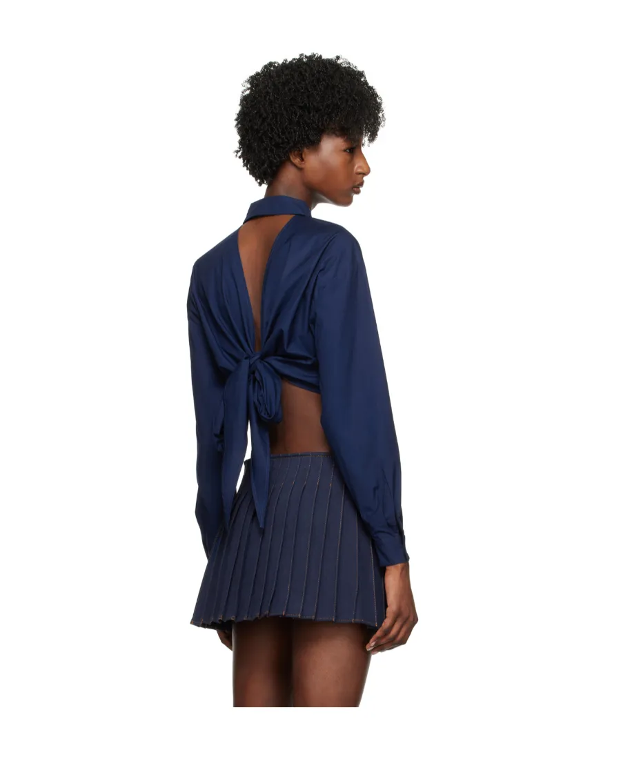 Long-Sleeved Cropped Shirt
