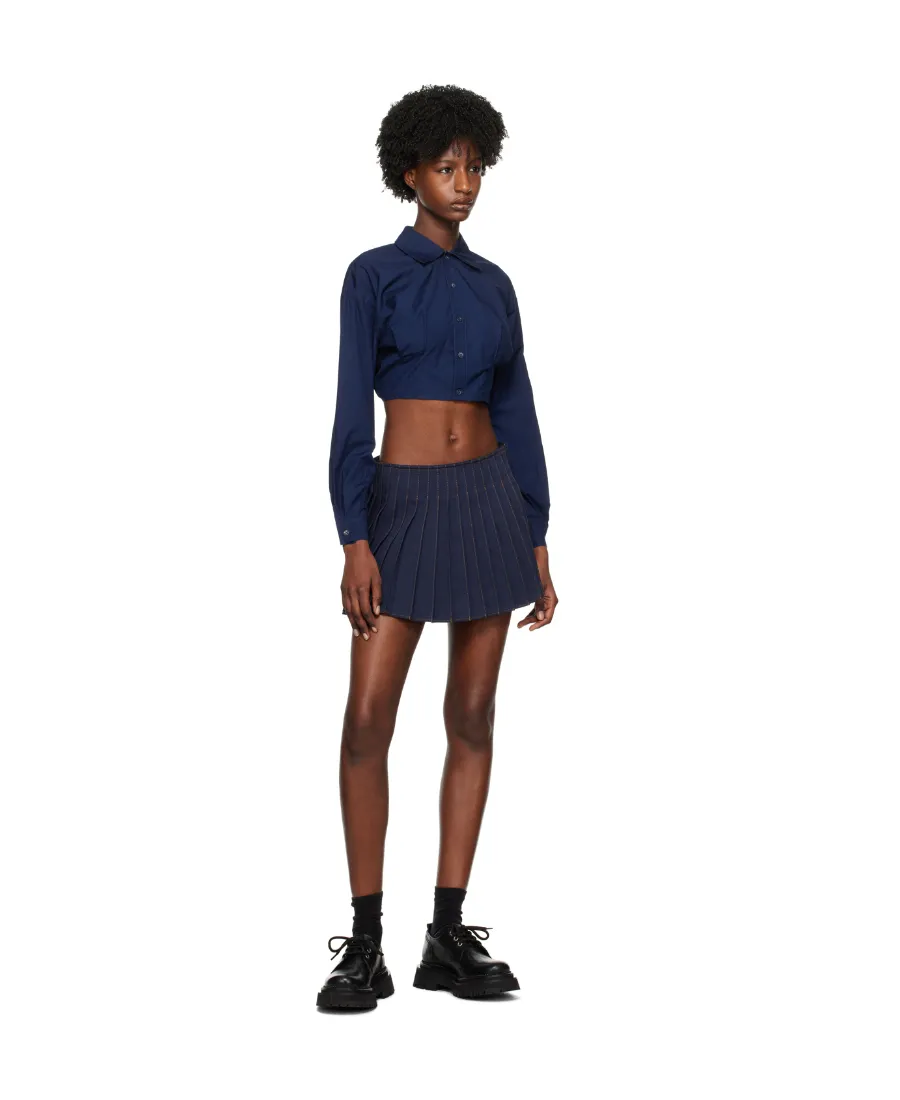 Long-Sleeved Cropped Shirt
