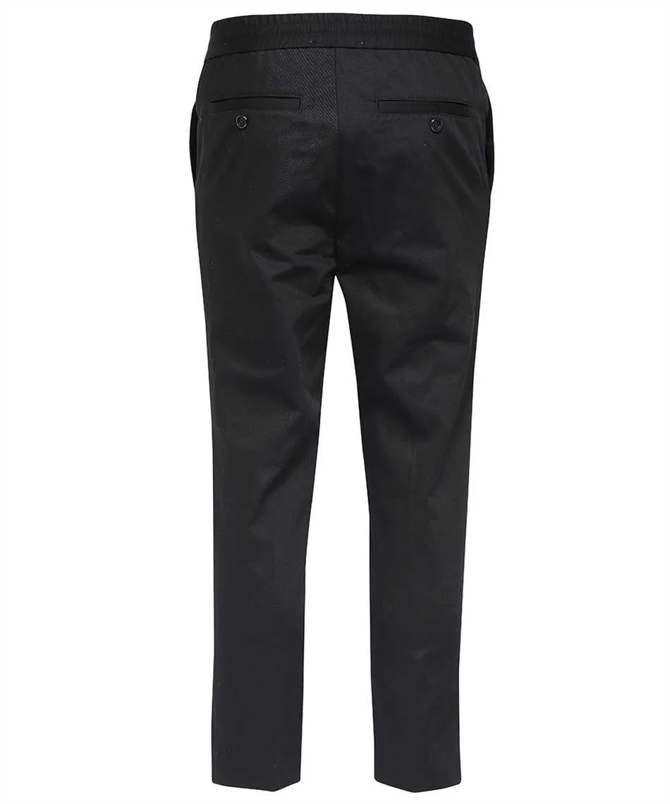 Cropped Tapered Straight Hem Trousers