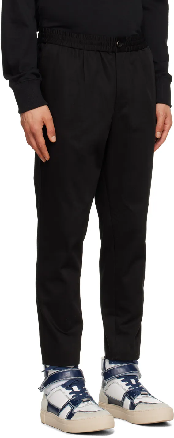 Cropped Tapered Straight Hem Trousers
