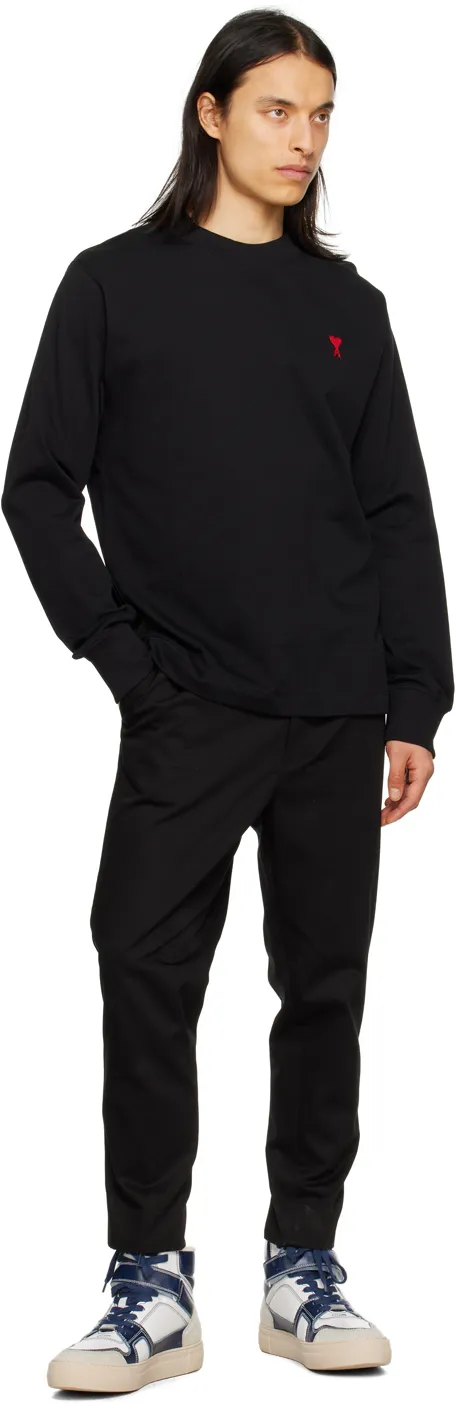 Cropped Tapered Straight Hem Trousers