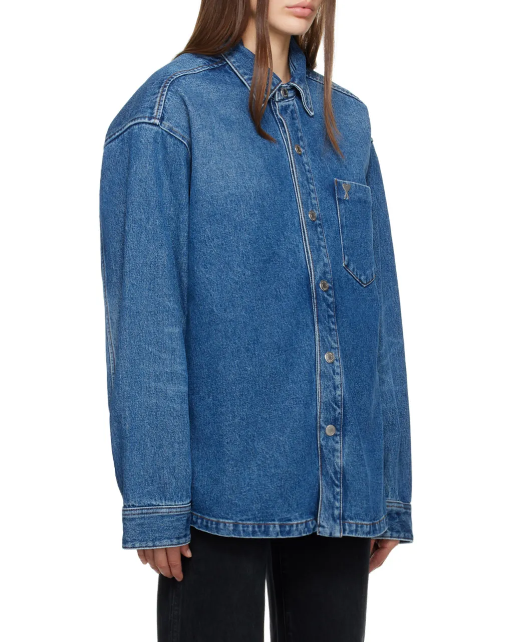 Long-Sleeved Denim Shirt