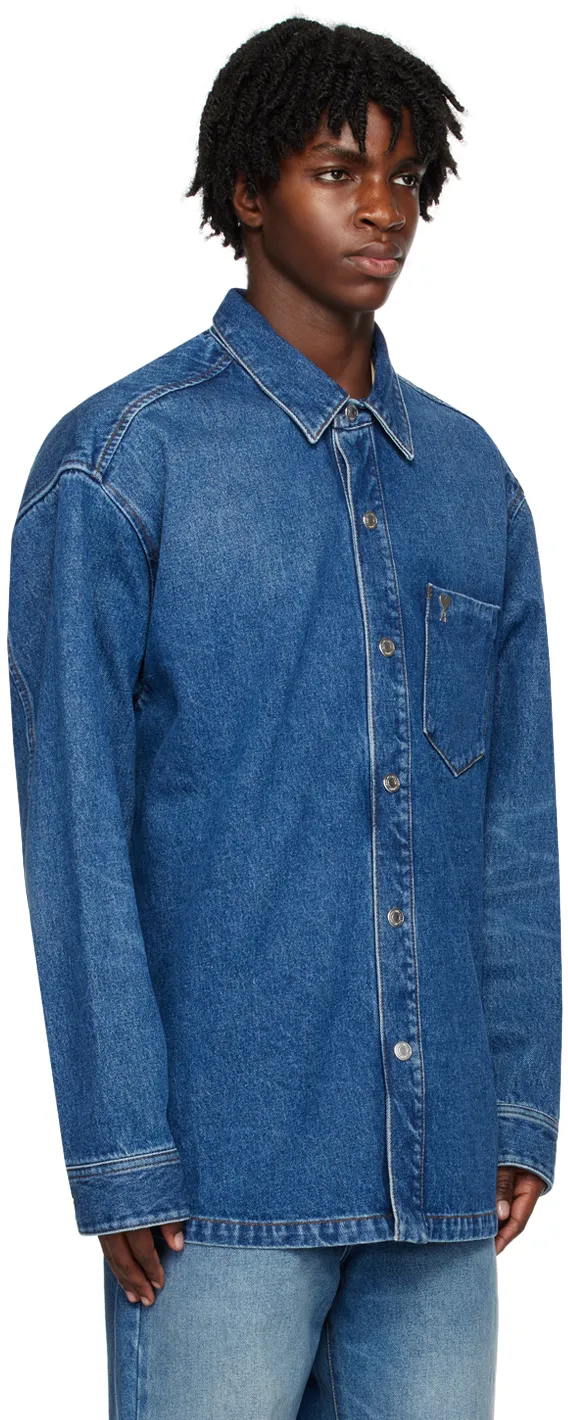 Long-Sleeved Denim Shirt