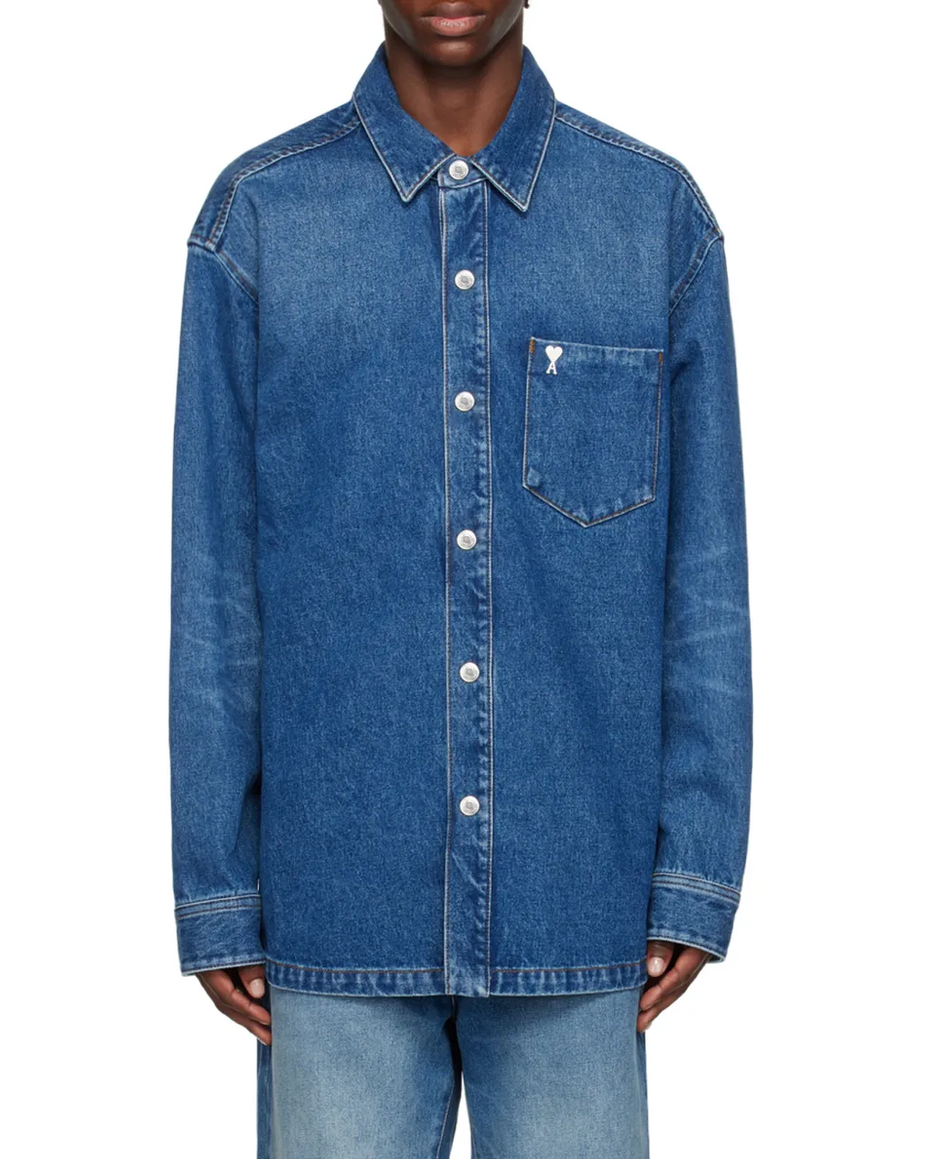 Long-Sleeved Denim Shirt