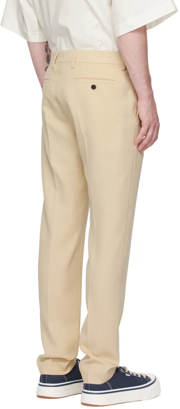 Pressed-Center Cropped Trousers