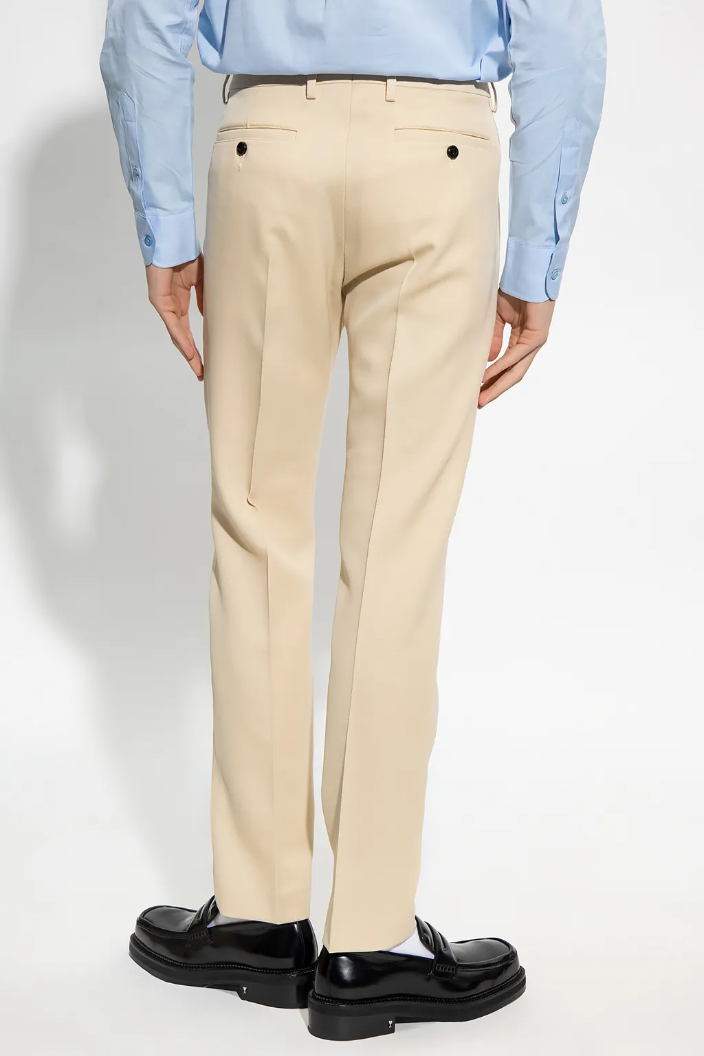 Pressed-Center Cropped Trousers