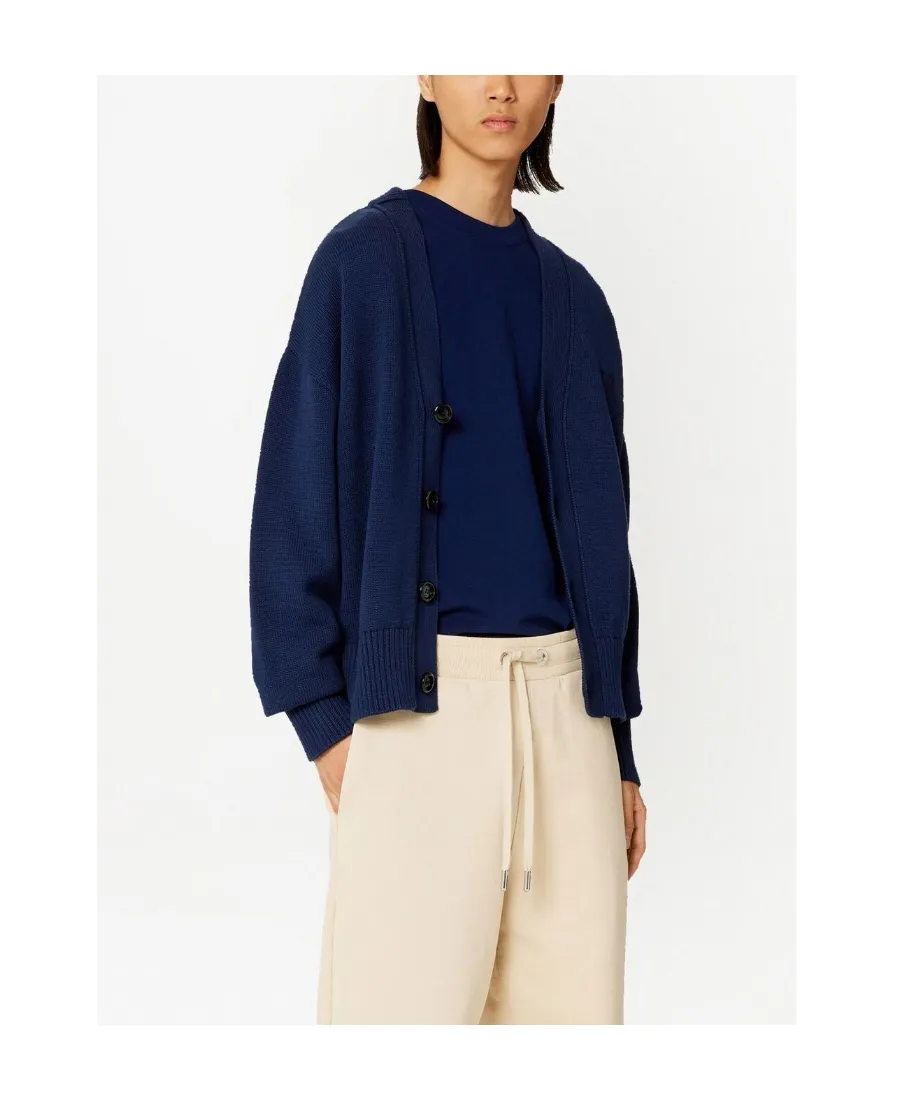 Button-Front Knitted Cardigan