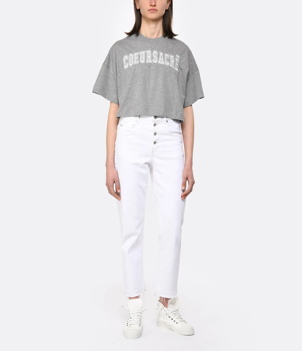 Letters Embroidered T-Shirt